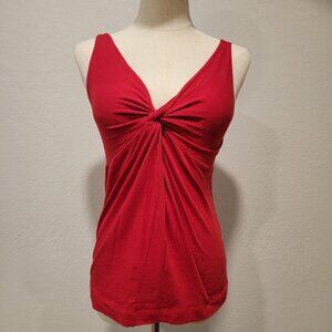 CAbi Twist Detail Tank - Red, SZ Small. So Cute & Comfy!  Excellent Condition!